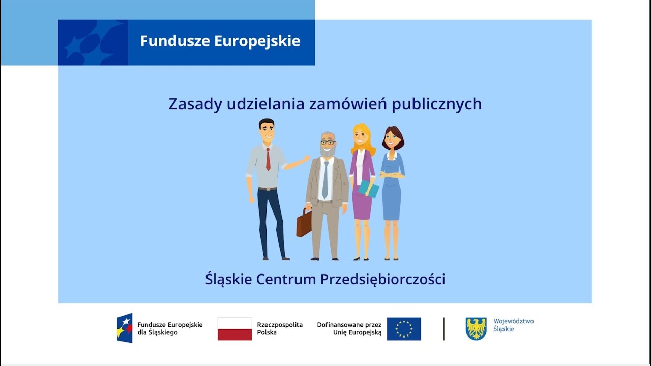 Fundusze Europejskie - Zasady udzielania zamówień publicznych (audiodeskrypcja) - 1/4