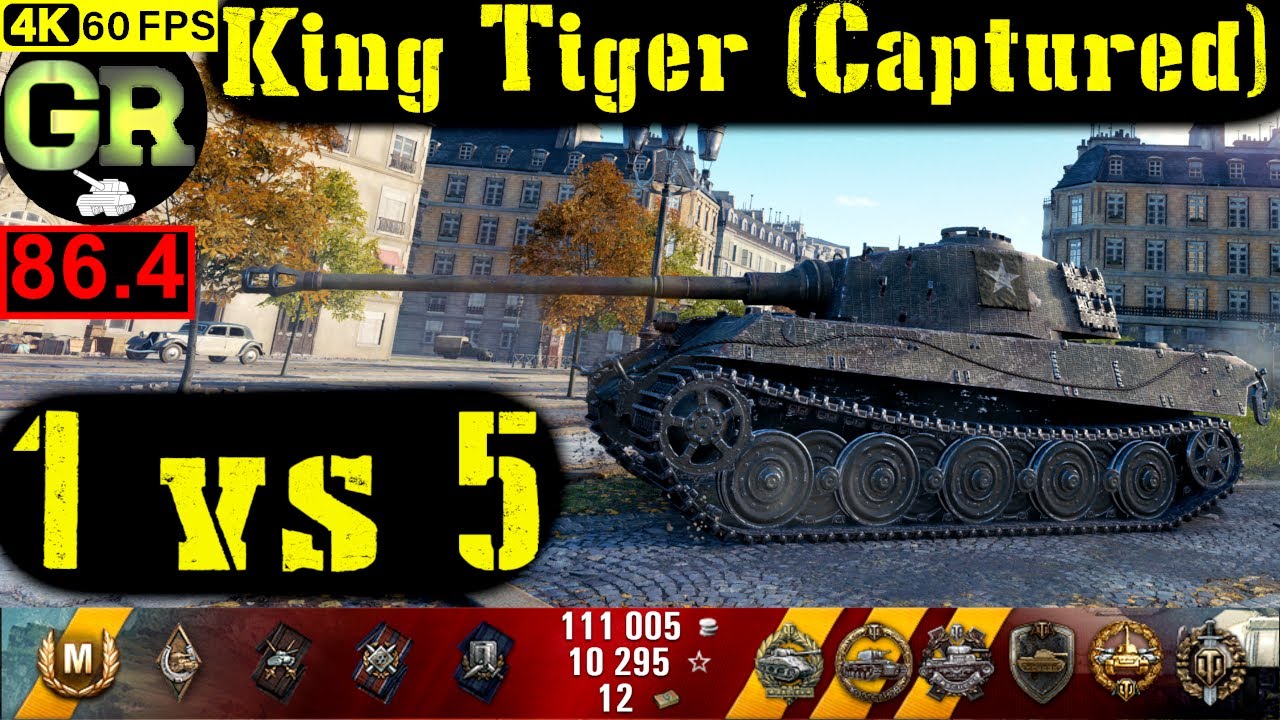 World of Tanks King Tiger WoT Replay - 8 Kills 4.2K DMG(Patch 1.5.0)