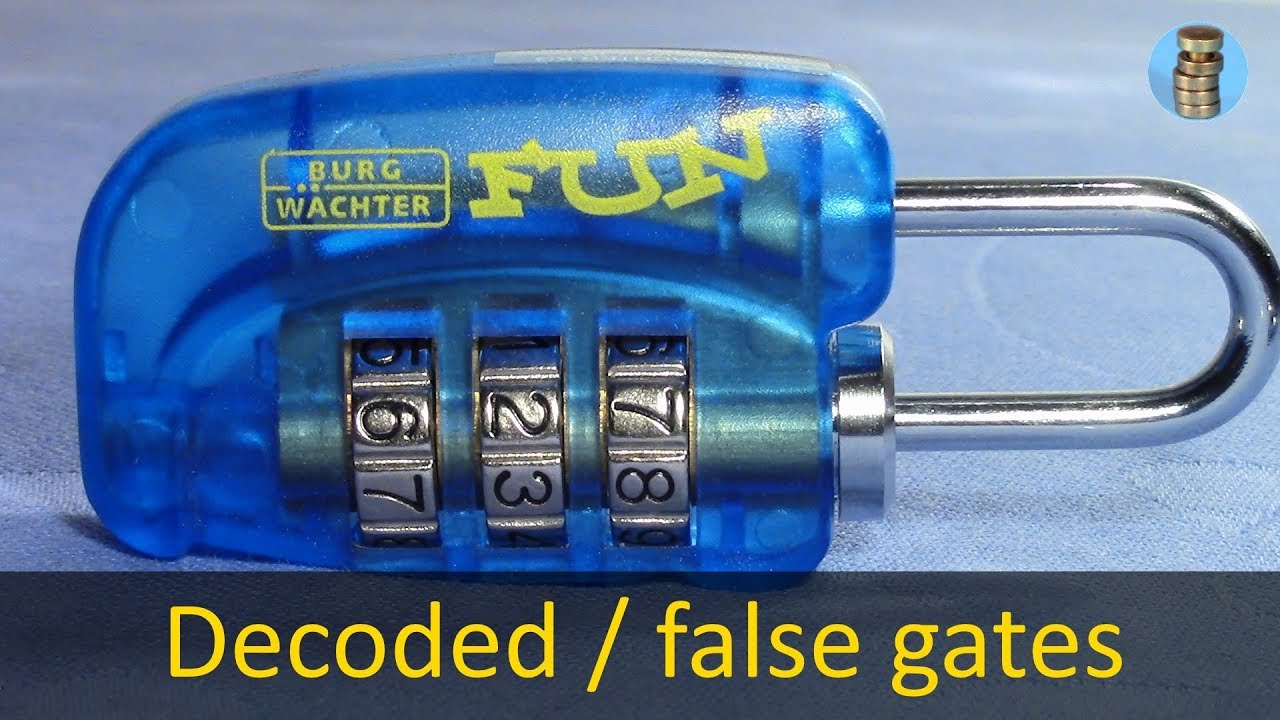 (picking 513) Decoded: Burg W&auml;chter FUN - combination padllock with false gates