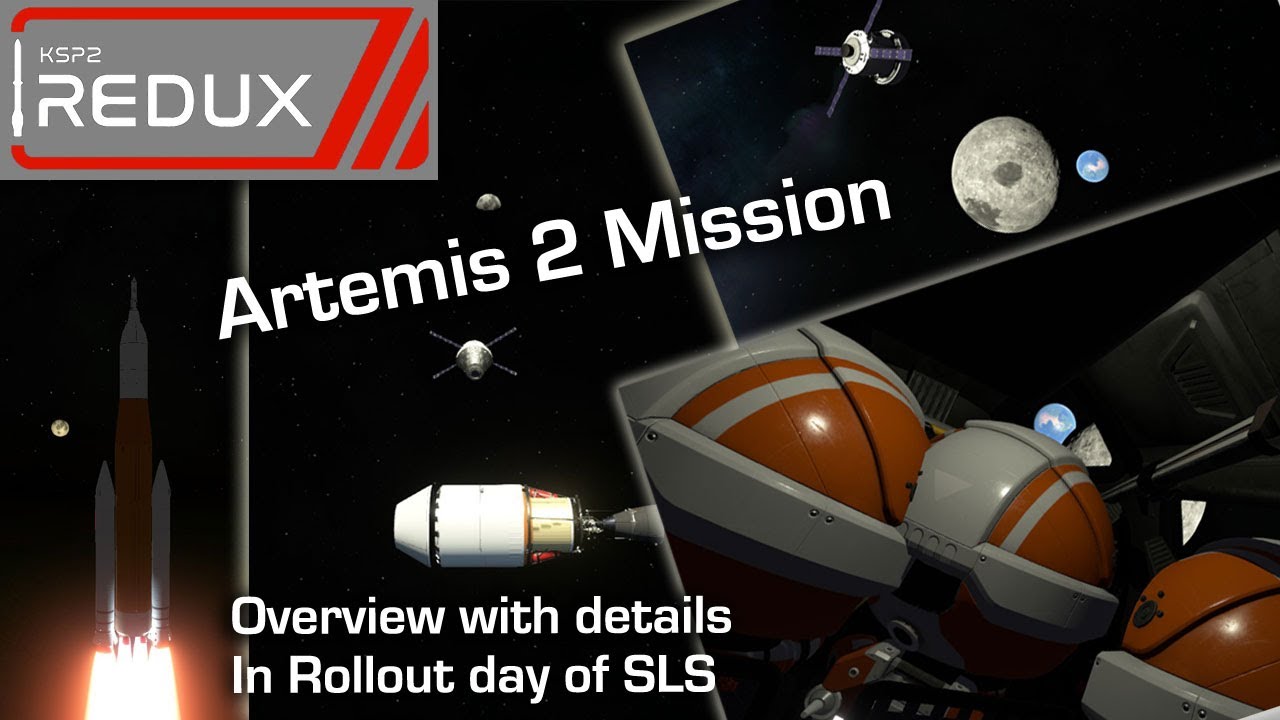 Artemis 2 mission overview in KSP2 Redux (its the Rollout day and the real flight soon!)
