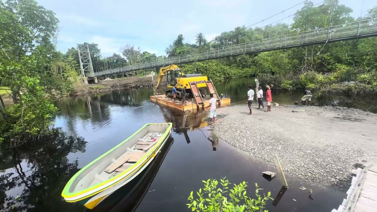 Jembatan gantung Sanggei 100% WRP -papua