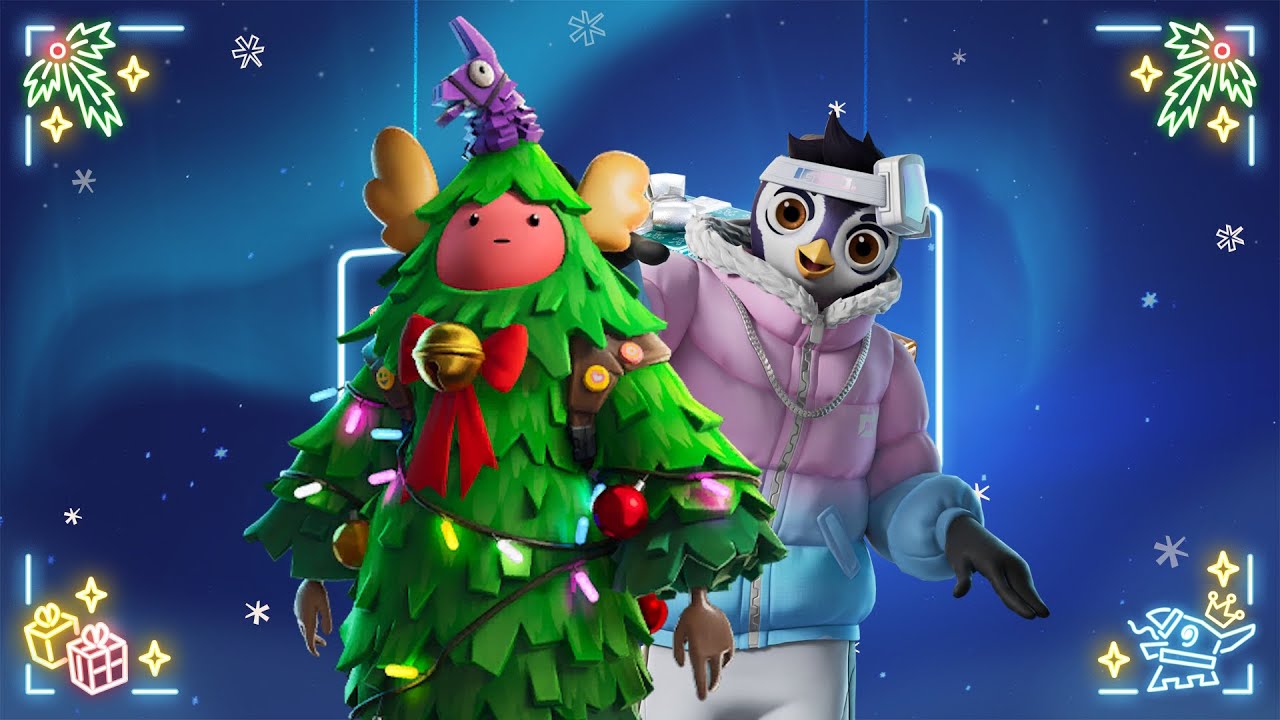 Fortnite - ALBERO DI GUFFNATALE si unisce a PINGWIN per l'ULTIMA VITTORIA di MEZZ’INVERNO a COPPIE 🎄