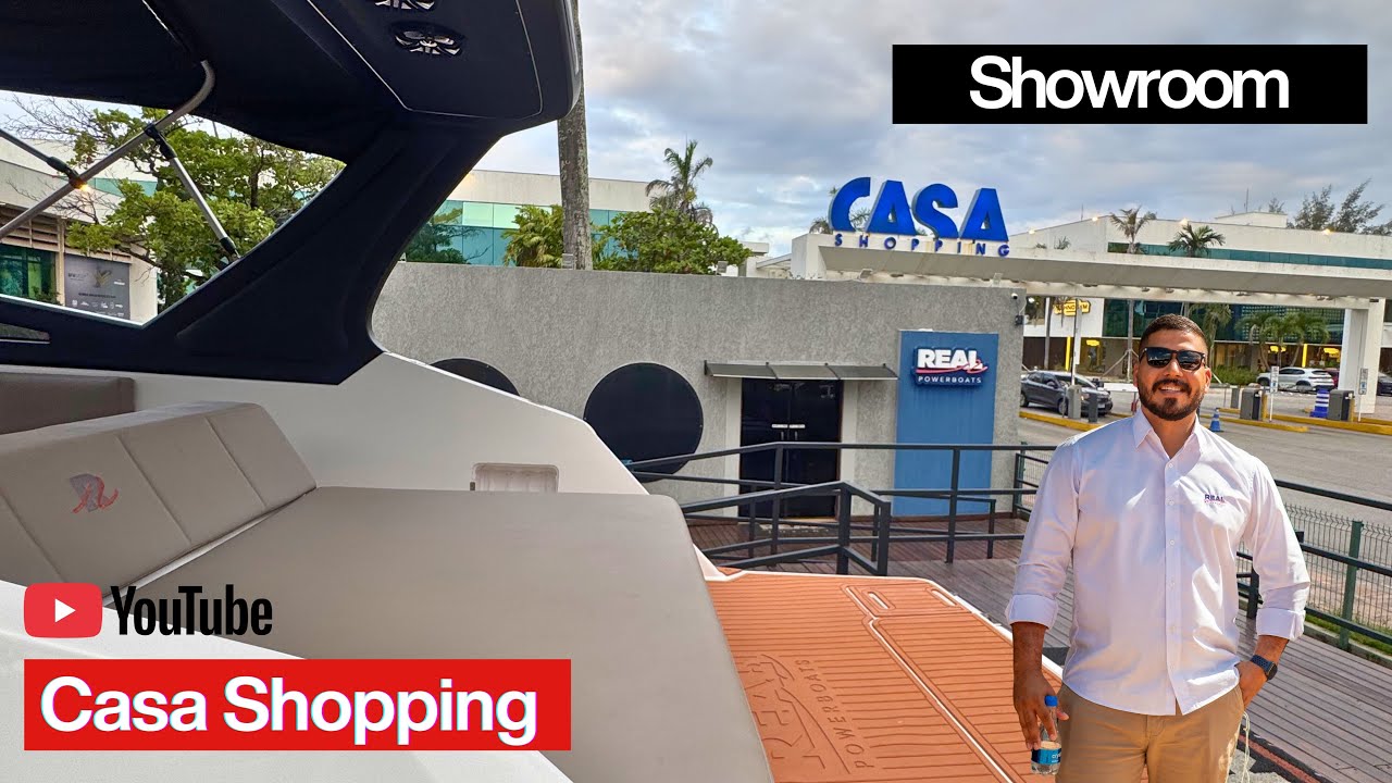 Showroom de Lanchas no Rio de Janeiro | Real 34 Cabriolet e Real 285 Special Deck | Real Powerboats