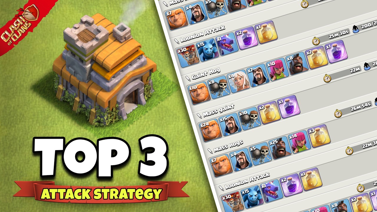 Th7 Attack Strategy 2024 in Clash of Clans | Top 3 Townhall 7 Army With Pro Tips