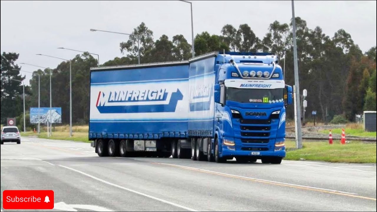 Mainfreight Truck on South Island Roads | Picton to Timaru 🚛
