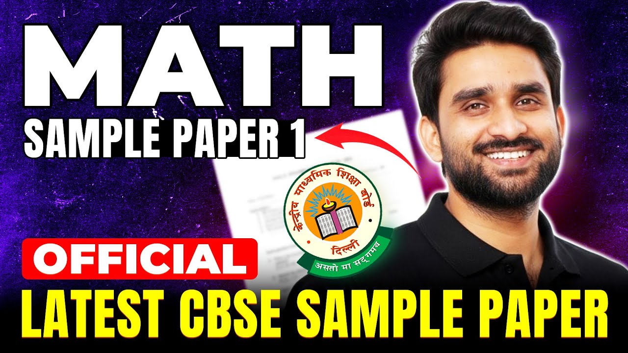 CBSE Maths OFFICIAL Sample Paper 1 COMPLETE SOLUTION 😱💯 | Class 10 Boards 2026 🔥