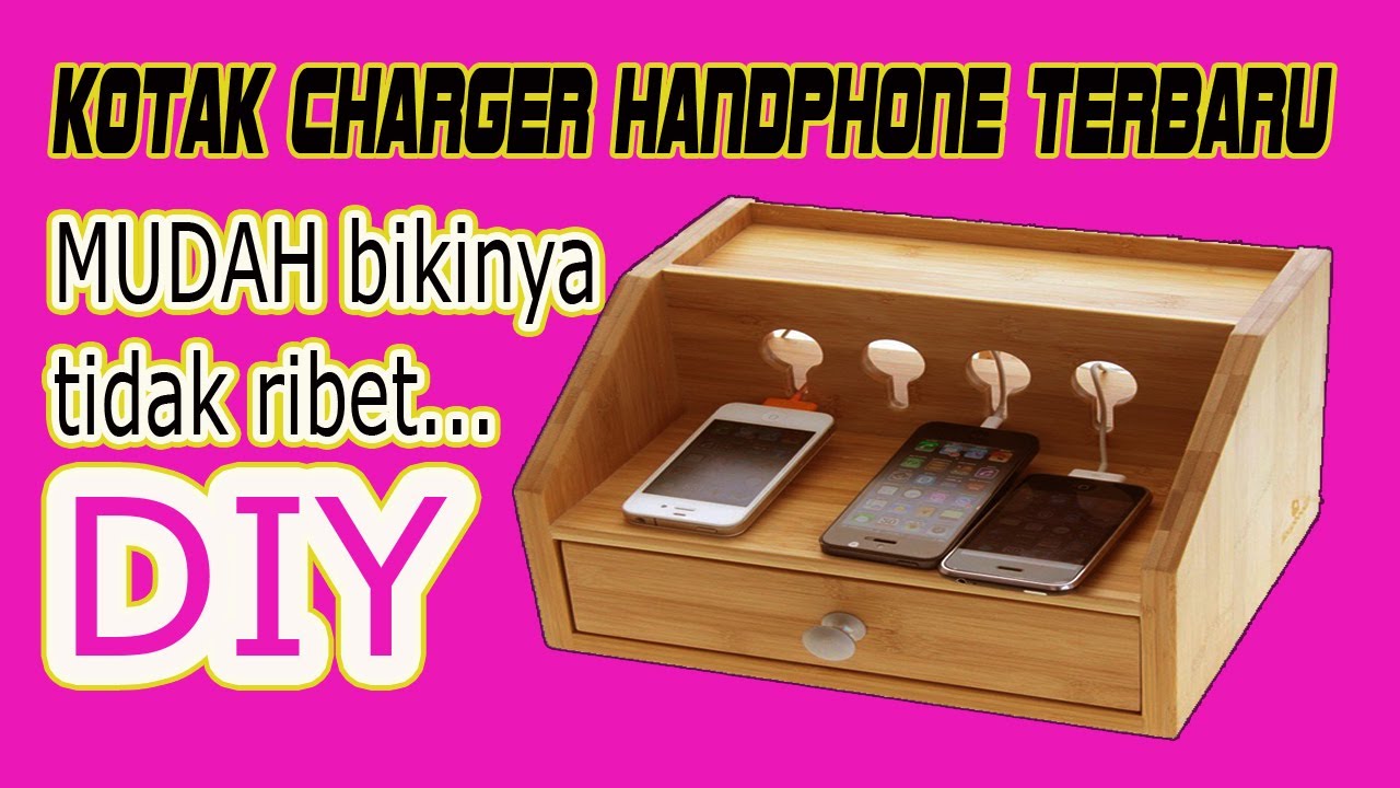 kotak charger hp dari kayu | DIY plywood box