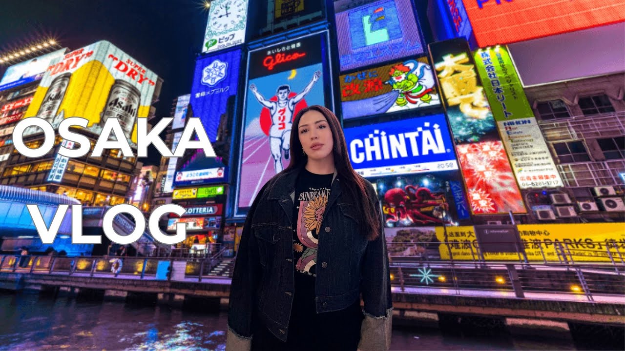 Solo in Osaka 🇯🇵 | Dotonbori Walk, Viral Melon Bread & Cheese Coin, Shinsekai, Uniqlo Haul
