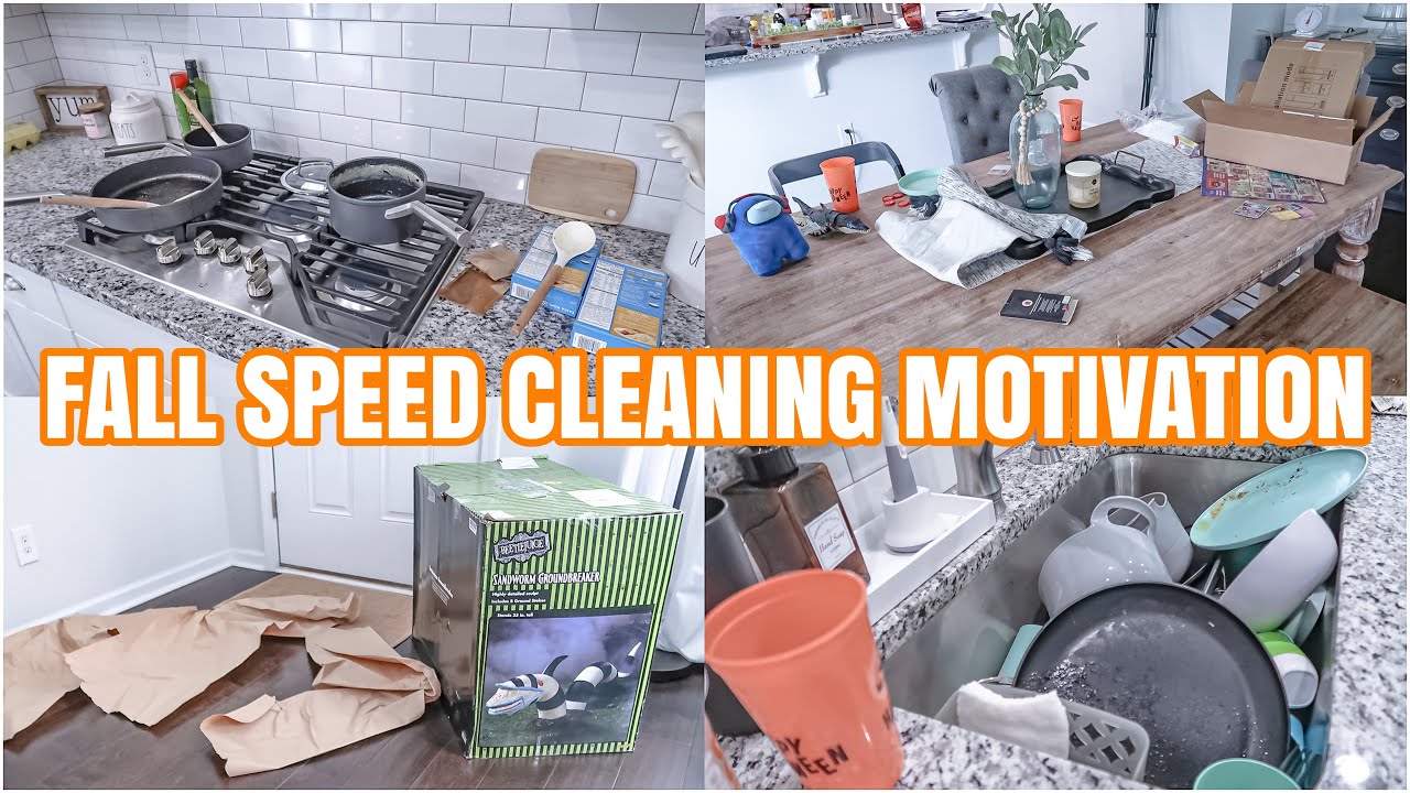 FALL CLEAN WITH ME 2023 | SPEED CLEANING MOTIVATION | MESSY HOUSE TRANSFORMATION