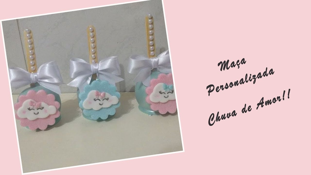Maçã Personalizada Chuva de Amor