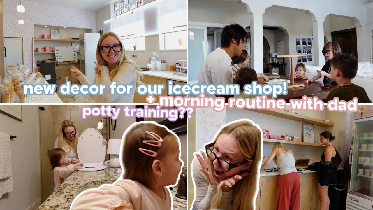 new ice cream shop decor, morning routine + potty training soon!! day in the life