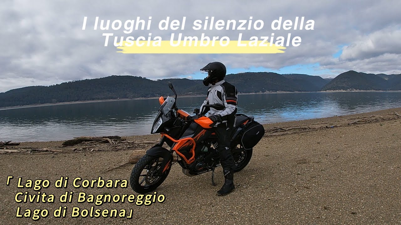 IL lago di Corbara e la sua spiaggia percorribile in moto