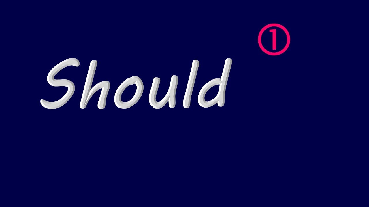 İngilis dili - Should