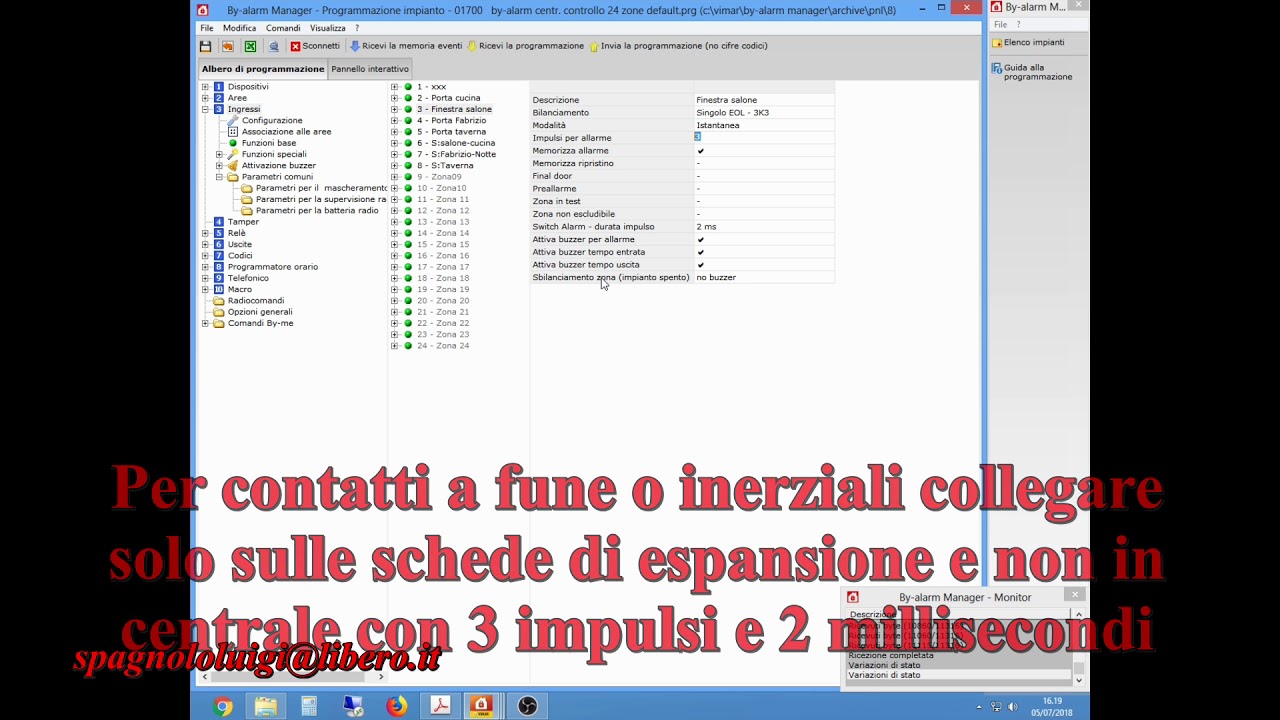 Video guida del software By-Alarm Manager