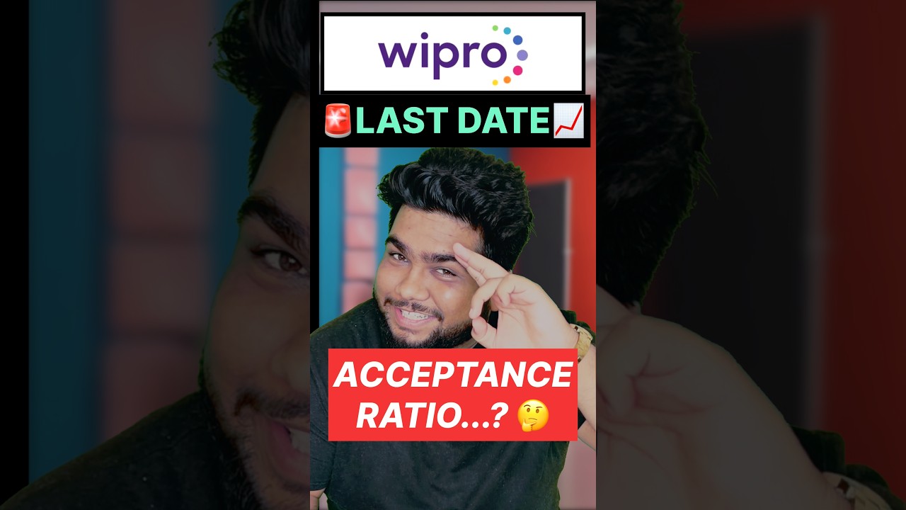 🚨LAST DATE? | Wipro Buyback Strategy ✅| Acceptance Ratio?| Wipro buyback 2026