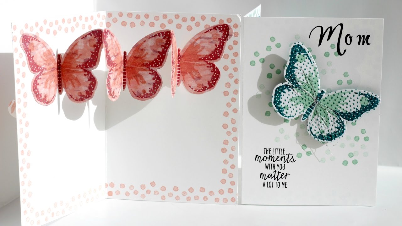 Pop Up  Mother's Day Card, Watercolour Wings from Stampin' Up!