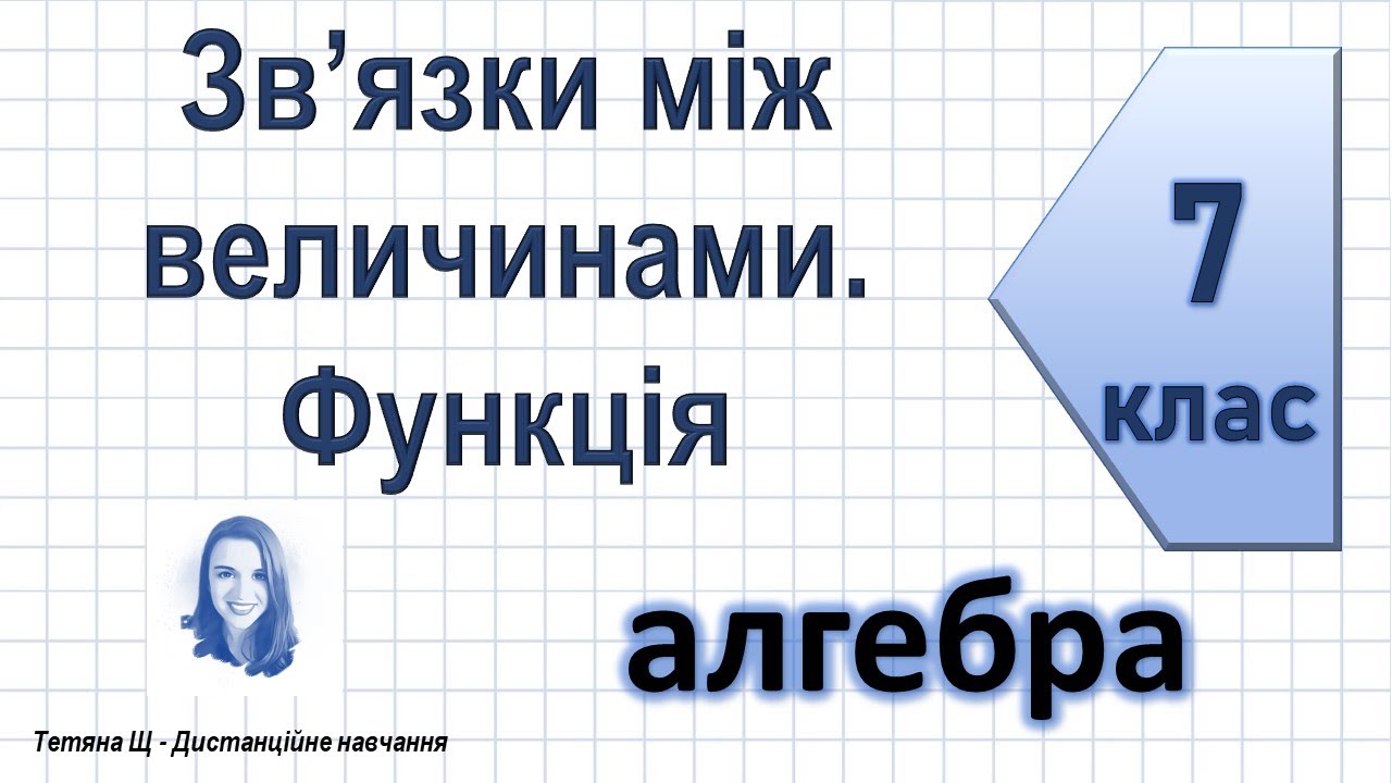 Зв’язки між величинами. Функція. Алгебра 7 клас