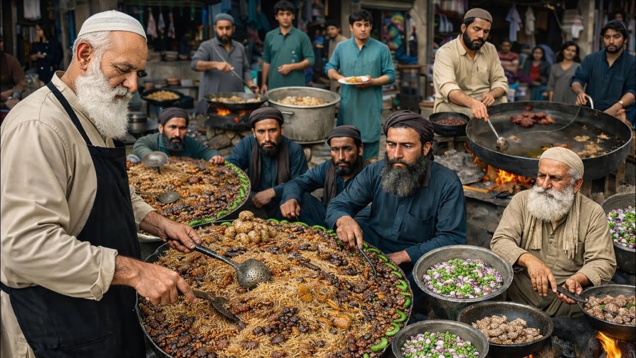 Breakfast Under $1 In Afghanistan | Most Cheap Street Food In The World |Kabuli Pulao|Biryani|Kaleji