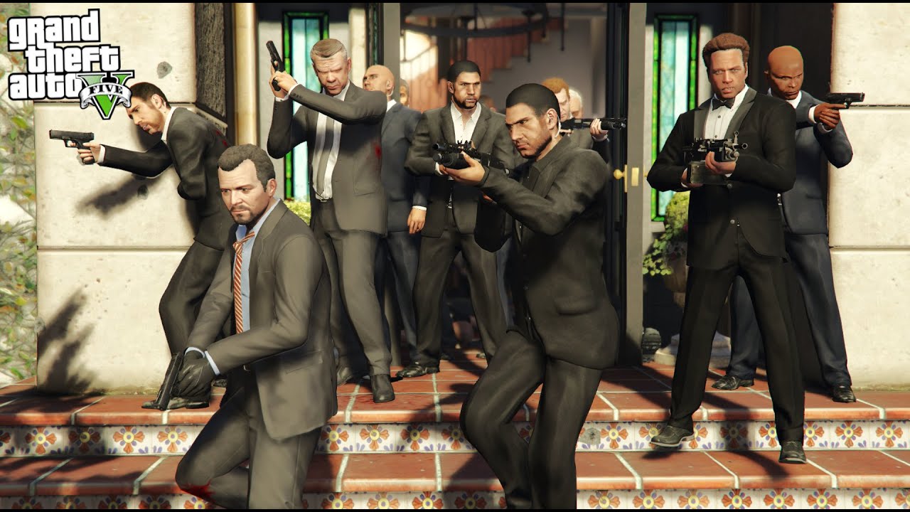 1000 COPS VS MICHAEL AND HIS GANG!!! (GTA 5 REAL LIFE PC MOD)