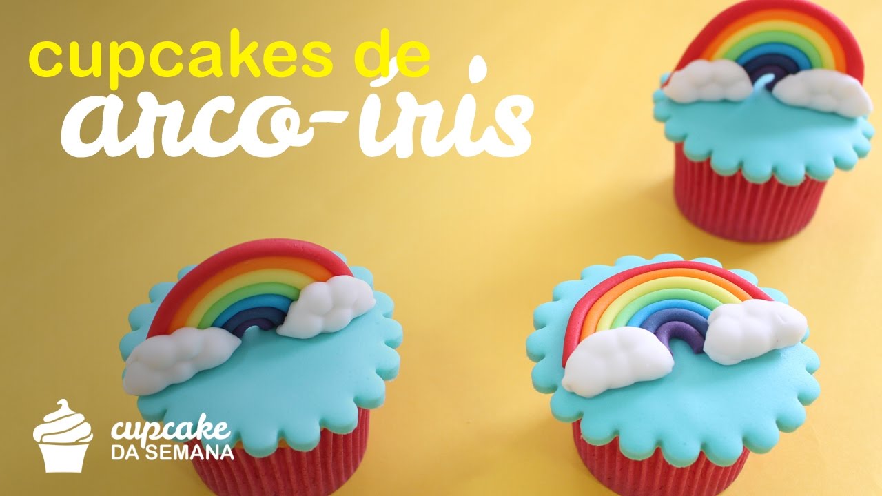 Como fazer Cupcakes de Arco-Íris