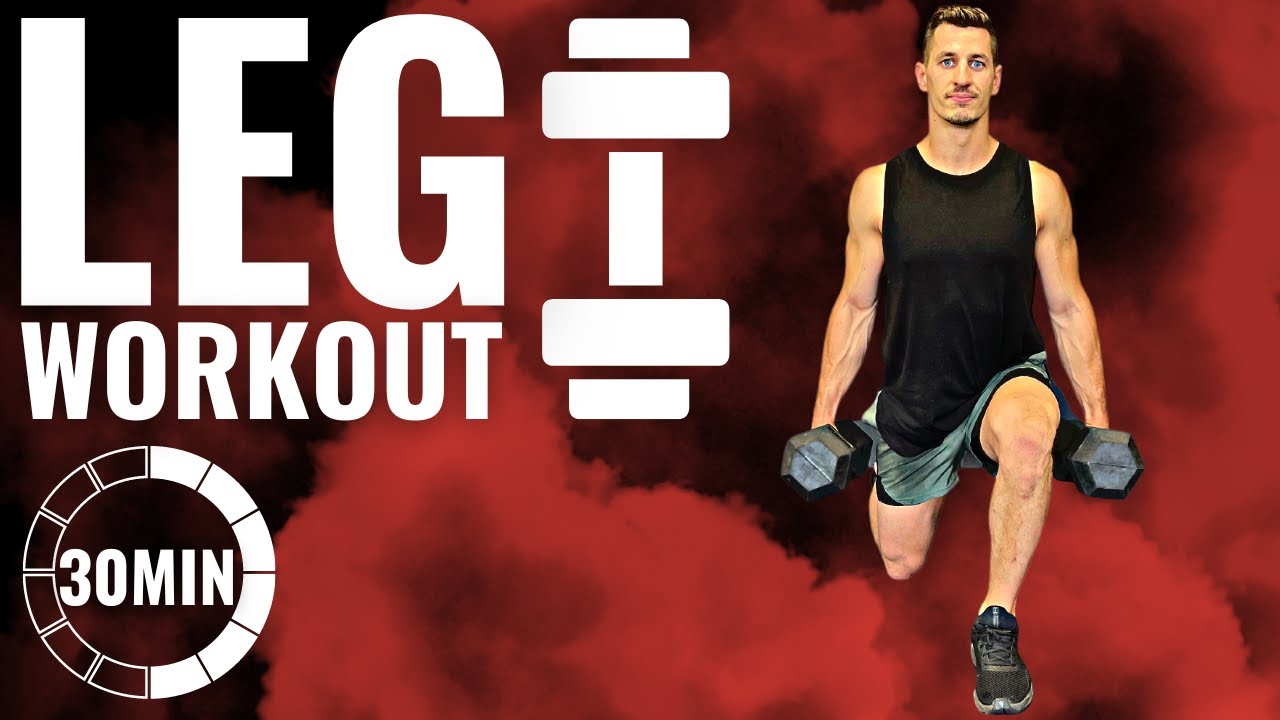 30MIN LEG WORKOUT with Dumbbells at Home | Follow Along