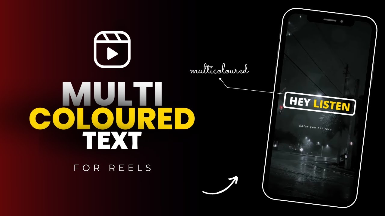 How to make multicoloured text for reels in android | Instagram text color change - Dheeraj Mehra