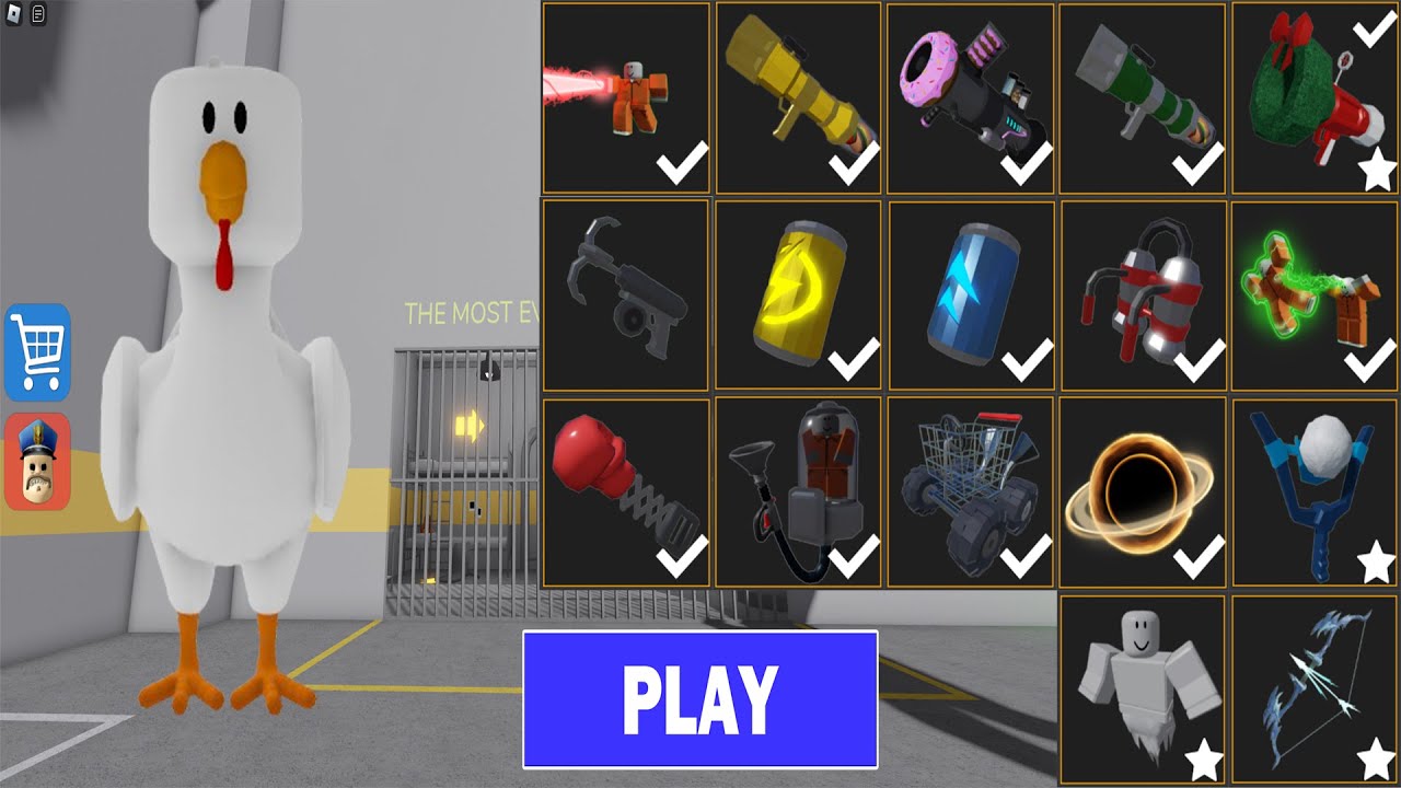 BARRY'S PRISON RUN! (OBBY) Playing as Chicken - Use All Items & All Morphs Unlocked Full Gameplay