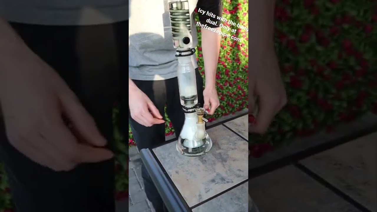 Icy hits with the Bong Dual, only at www.thefreeze pipe #Shorts