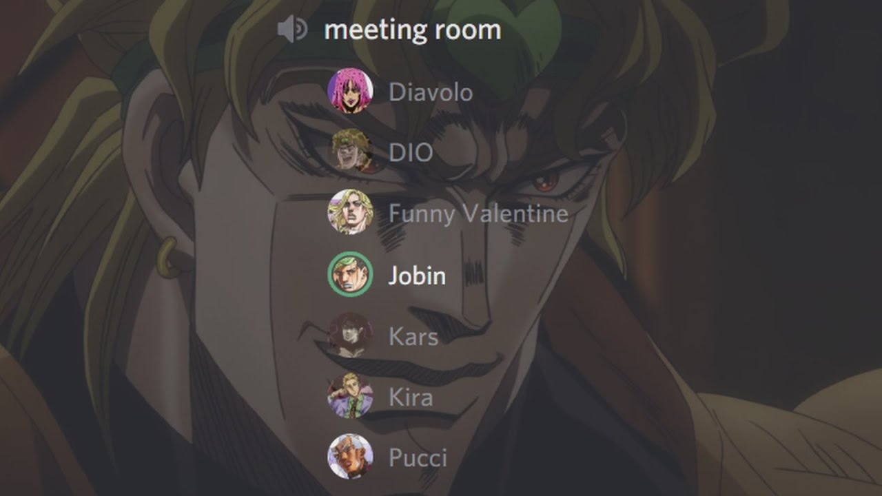JoJo villain meetup (discord meme)