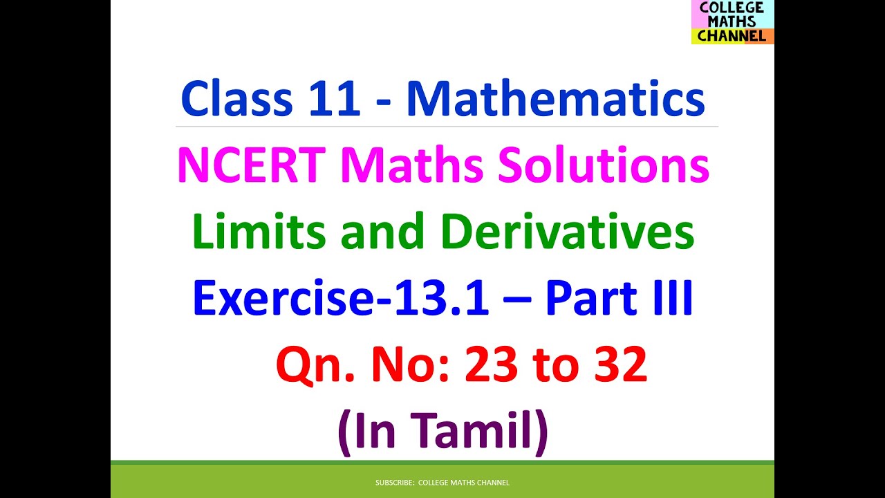 Limits-Examples-Ncert Maths Solutions-polynomial -rational-Trigonometry function-Limit of a function