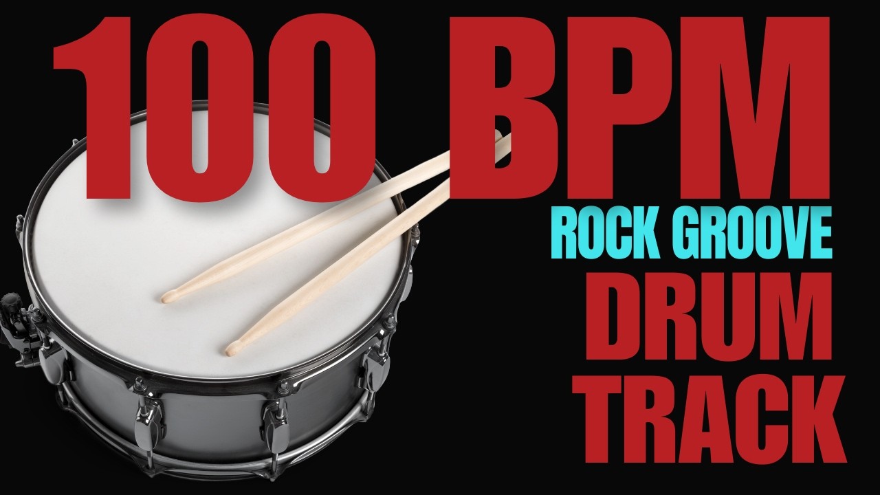 Play Along To This 100bpm Rock Groove | Drum Track