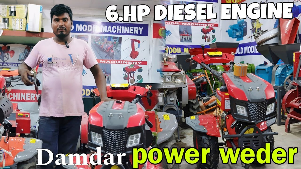 Power Weeder Diesel Engine 6 HP Mini Power Tiller price 40000-/ Only