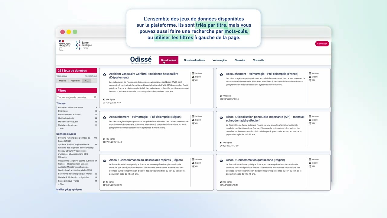 Odissé : tutoriel de navigation avancée pour les profils experts (journalistes, datascientists)