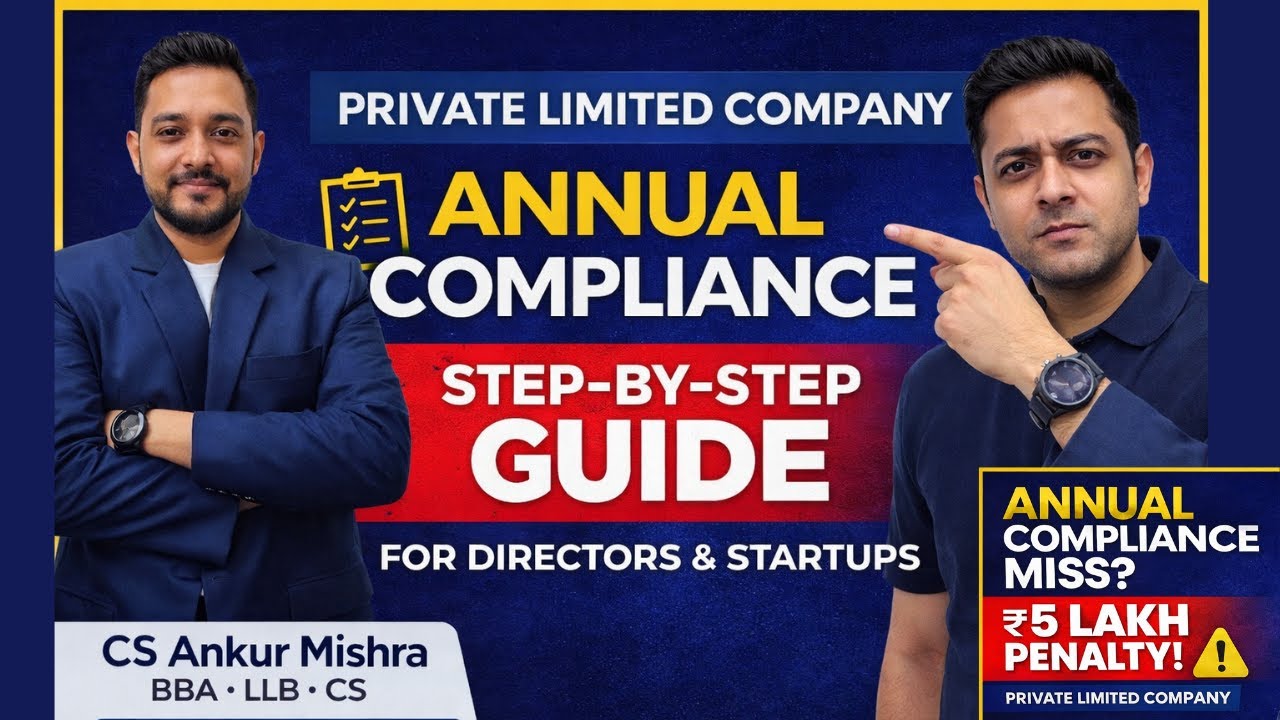 🎯Private Limited Company Annual Compliance|Step-by-Step Guide🏅 Mistakes That Cause ₹5 Lakh Penalty!