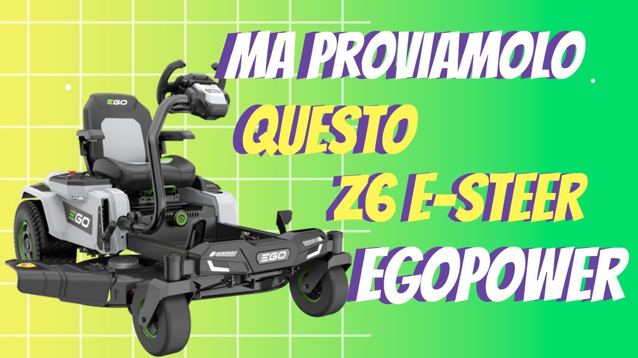 Prova su erba del trattorino raggio zero Z6 E-Steer di Egopower