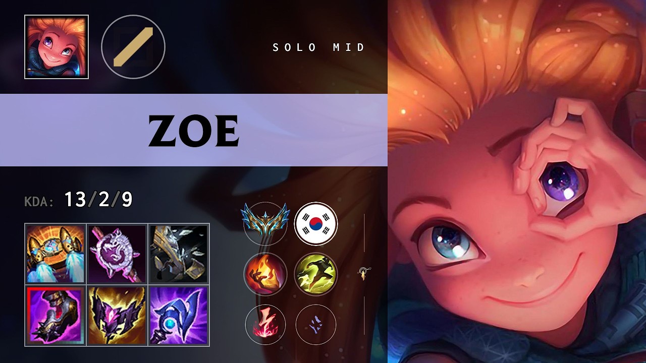 Zoe Mid vs Akali - KR Challenger Patch 26.12