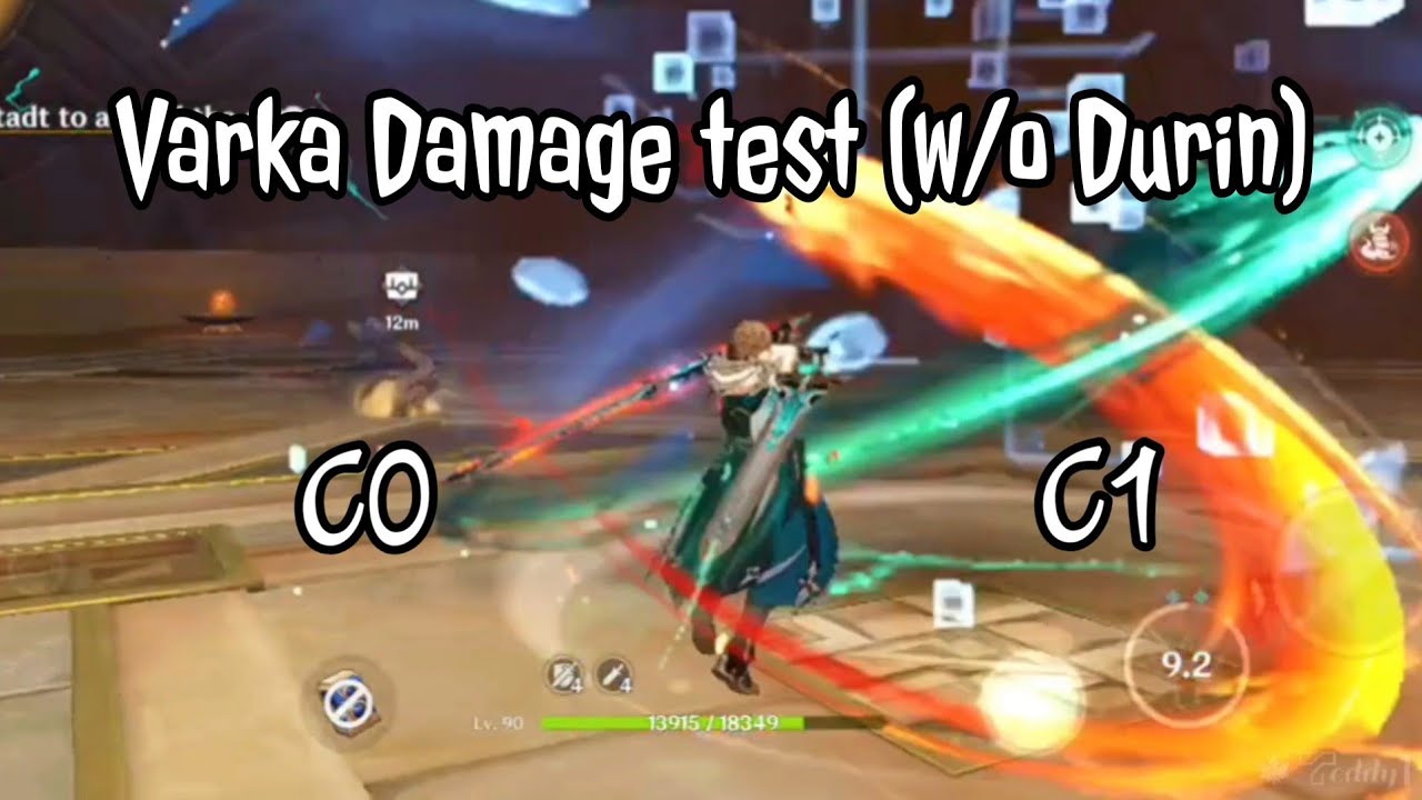 Varka C0 vs C1 Damage Showcase without Durin
