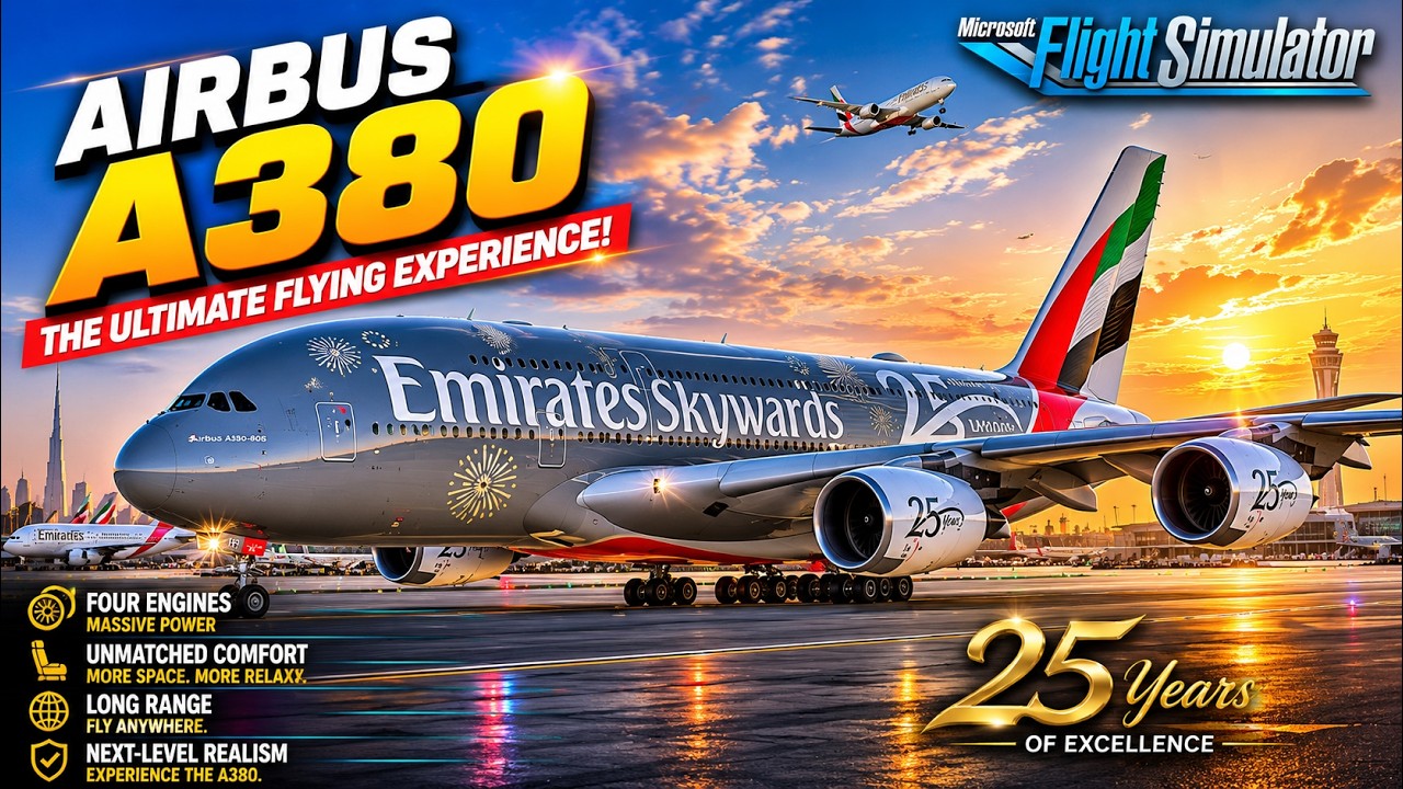 Microsoft Flight Simulator Airbus A380 from Los Angeles to San Diego