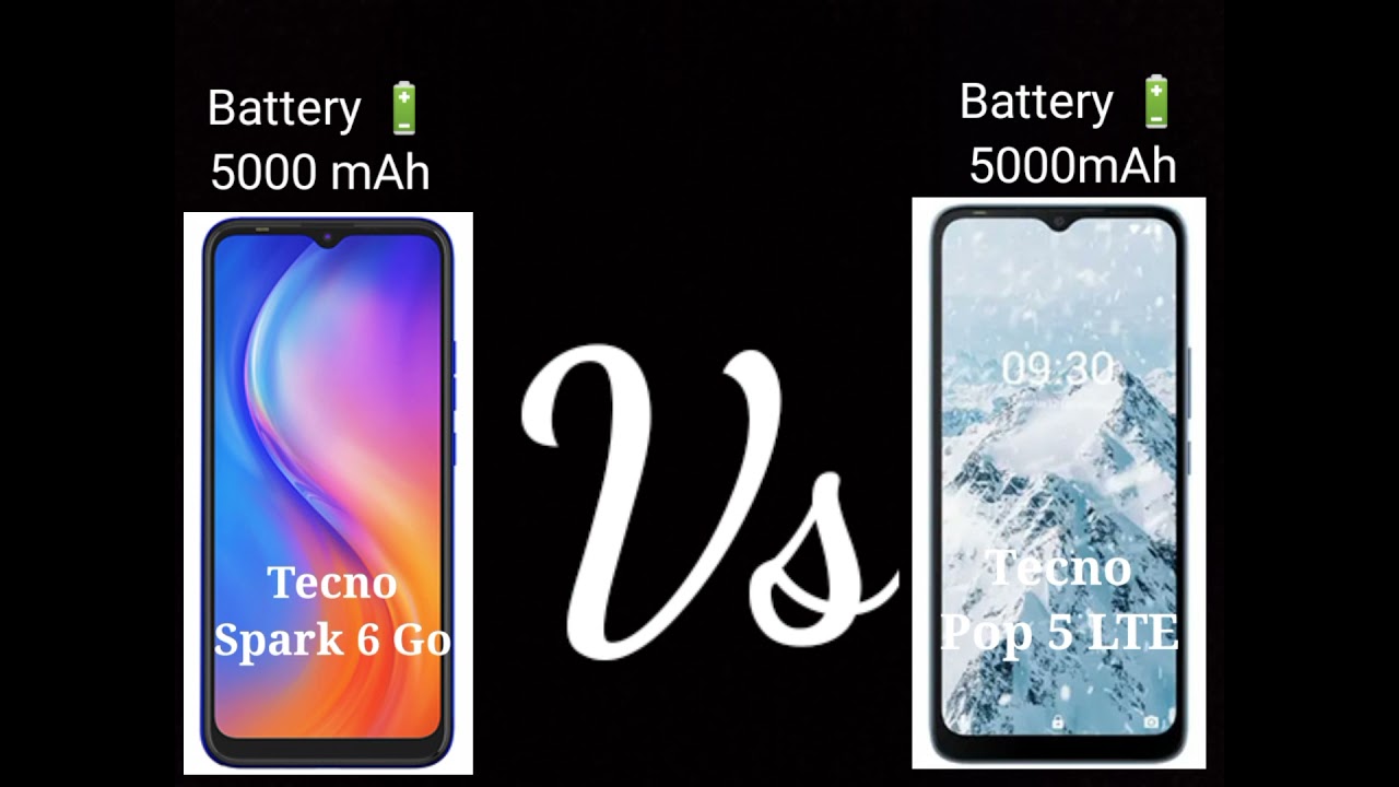 Tecno Spark 6 Go Vs Tecno Pop 5 LTE Spacs Compression