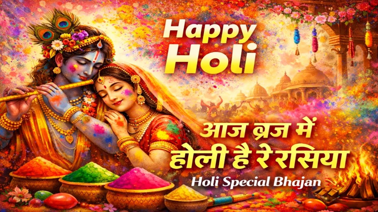 आज ब्रज में होली है रे रसिया | Holi Special Radha Krishna Bhajan 2026 | Happy Holi 