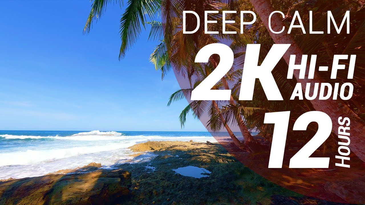 12 Hours of Waves Sounds - Caribbean Beach (2K - Hi-Fi Audio - No Talking)