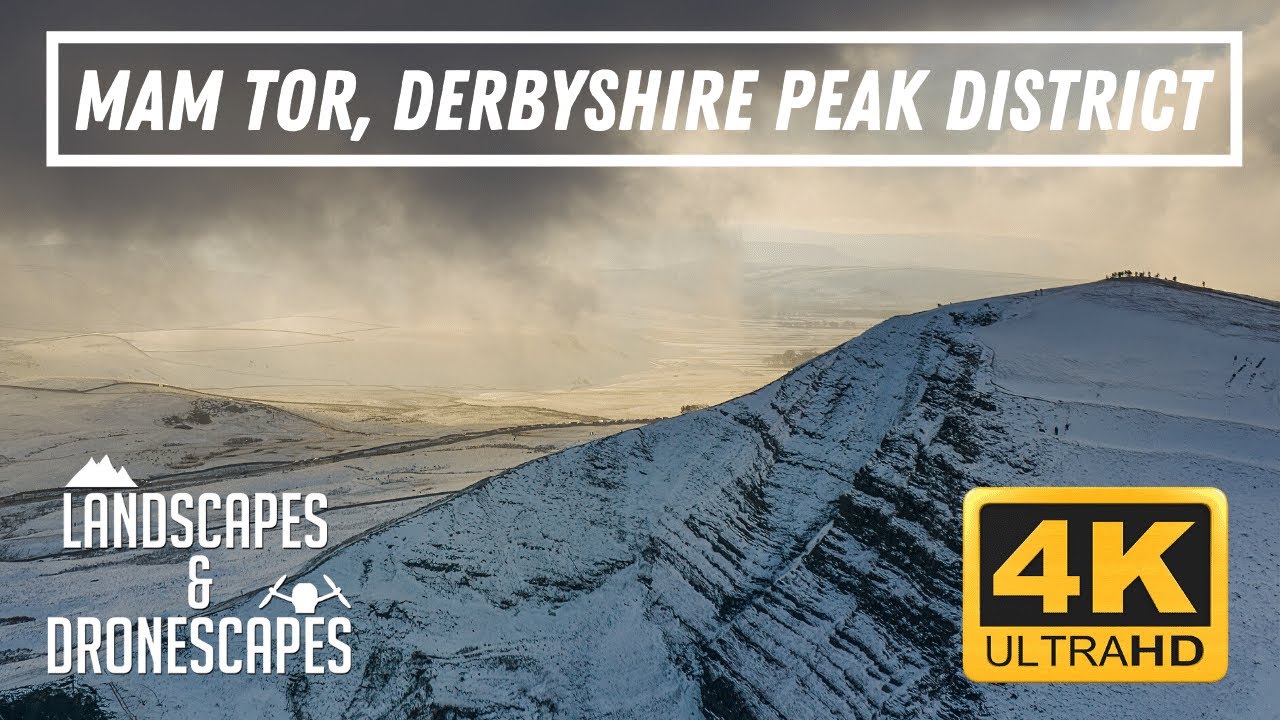 EPIC!! Snow Topped Low Cloud Drone Flight At Mam Tor [4K]