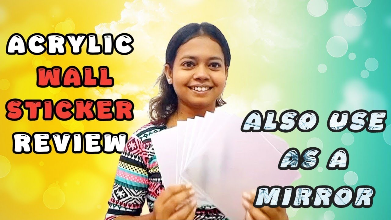 || ACRYLIC WALL STICKER MIRROR REVIEW || #poojaandapurba #acrylicmirror @amazon  #productreview