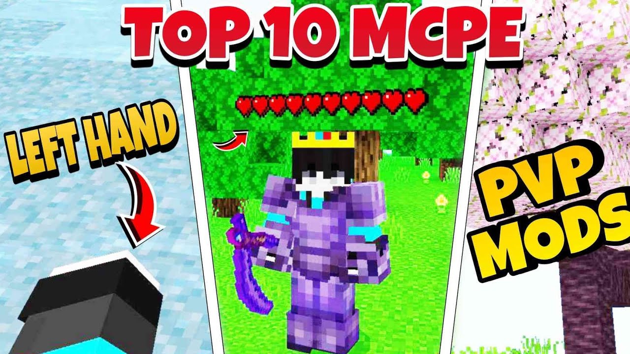 Top 10 PvP Mods For Mcpe 1.20 🤩 || Top 10 Mods For Minecraft PE 1.20