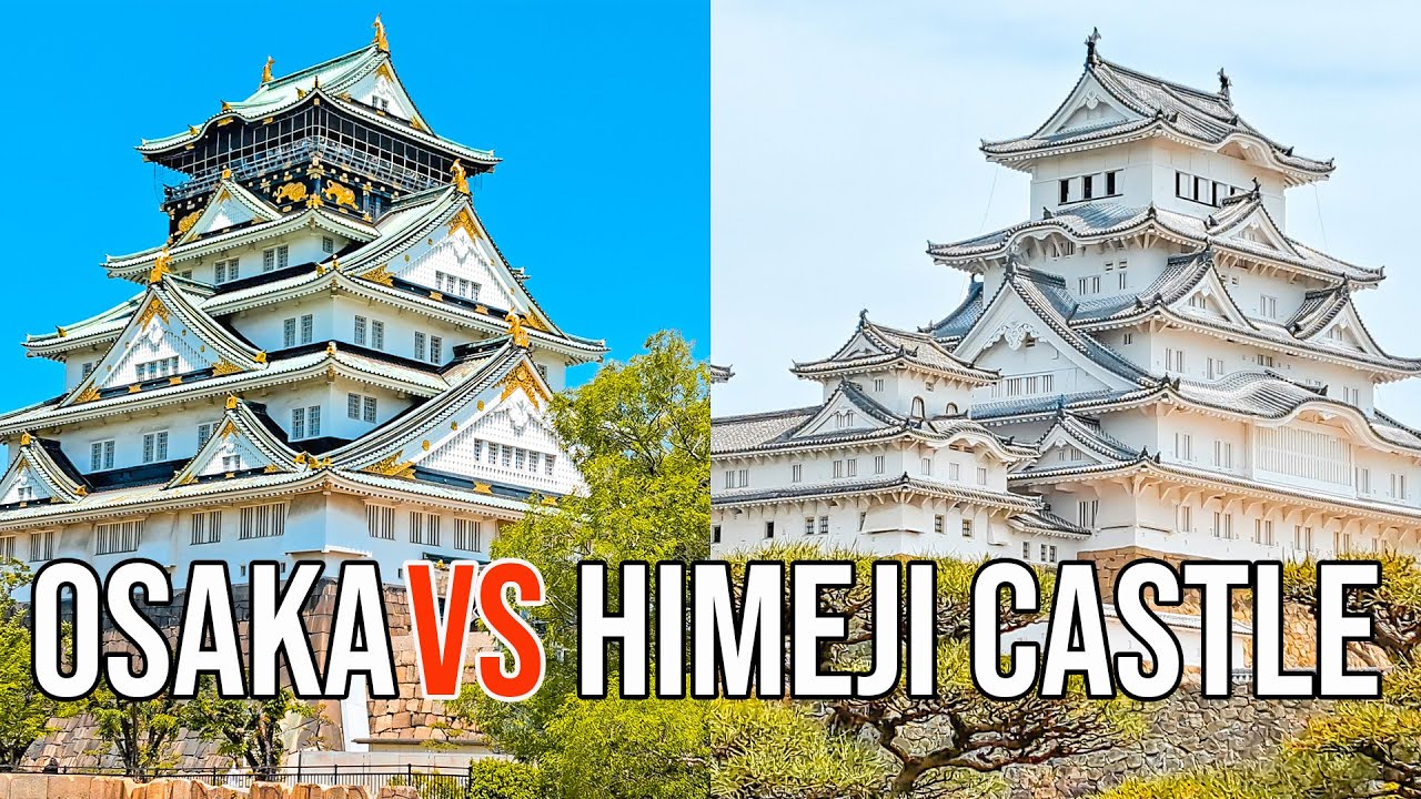 Osaka Castle vs Himeji Castle (Japan)