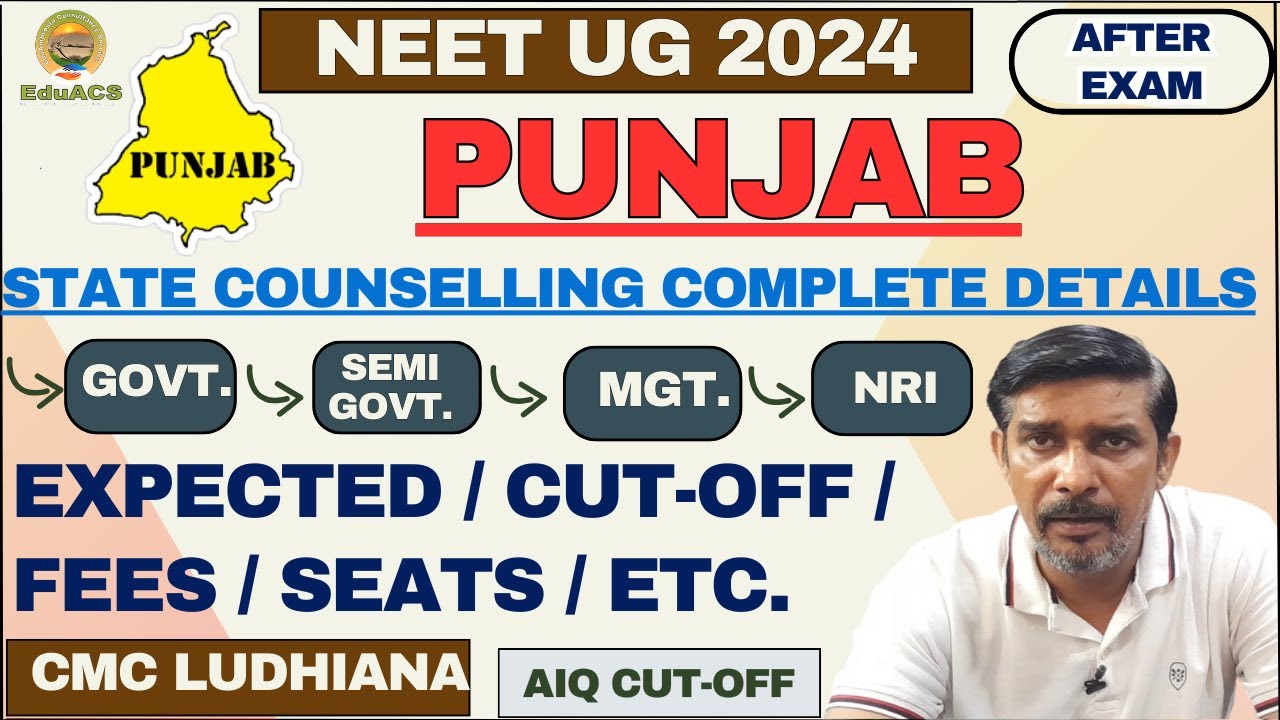 NEET UG 2024 ! Punjab State Govt & Pvt College 👍 Seats Fees and NEET Score all details in brief🔥🔥