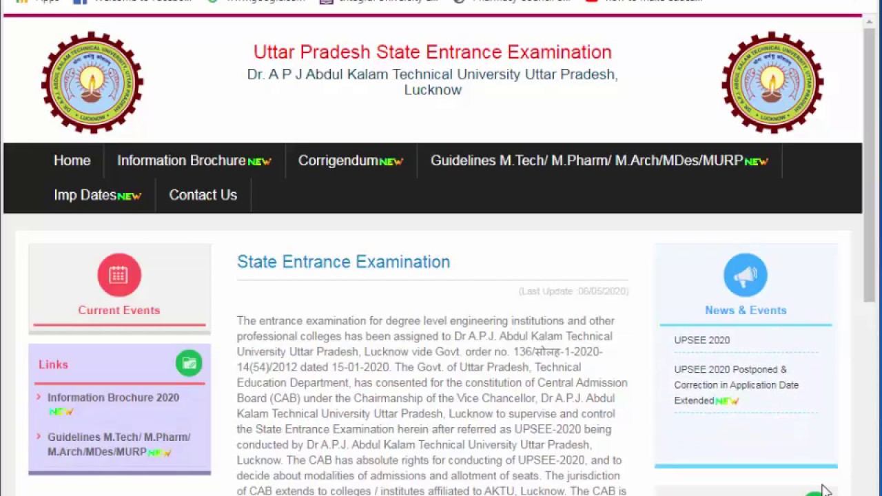 UPSEE2020 NEW EXAMINATION DATE(02.08.2020)