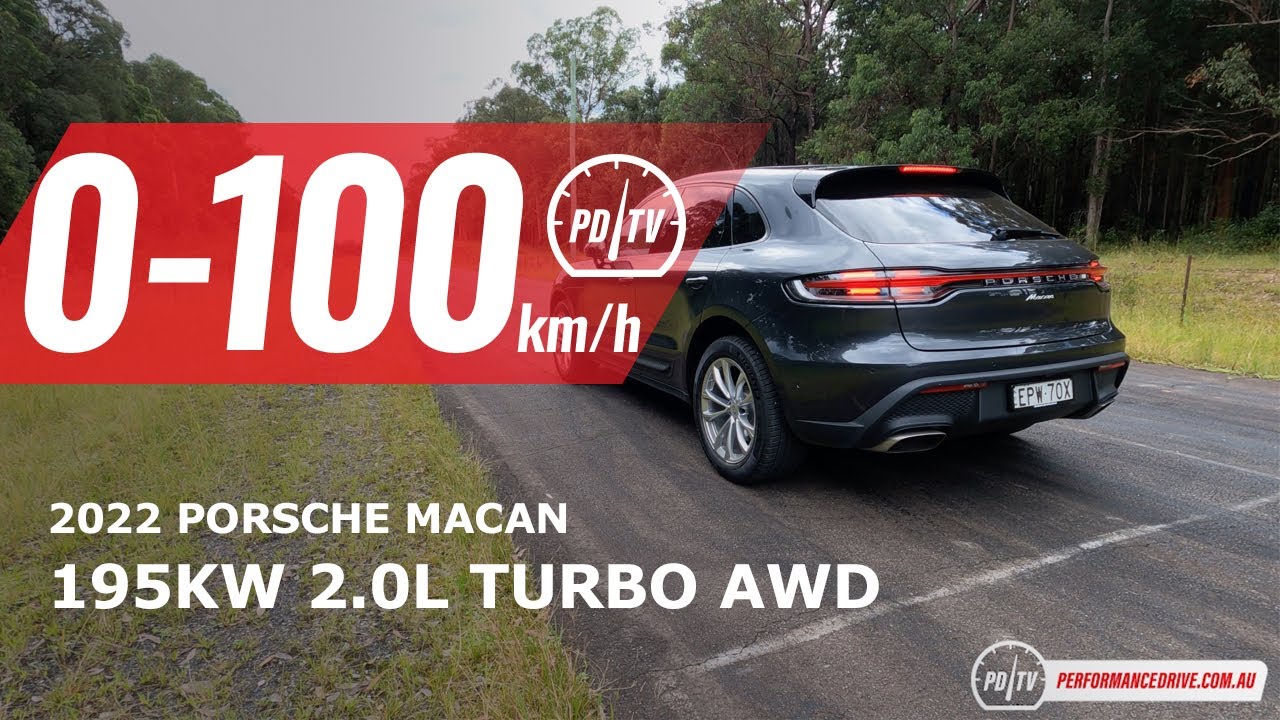 Porsche Macan 2.0T 2022 года, разгон от 0 до 100 км/ч и звук двигателя