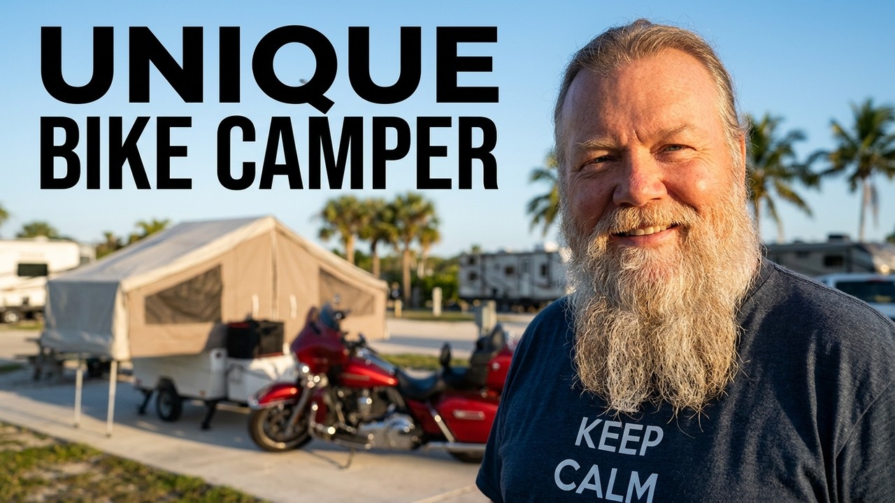The ultimate motorcycle pop up camper