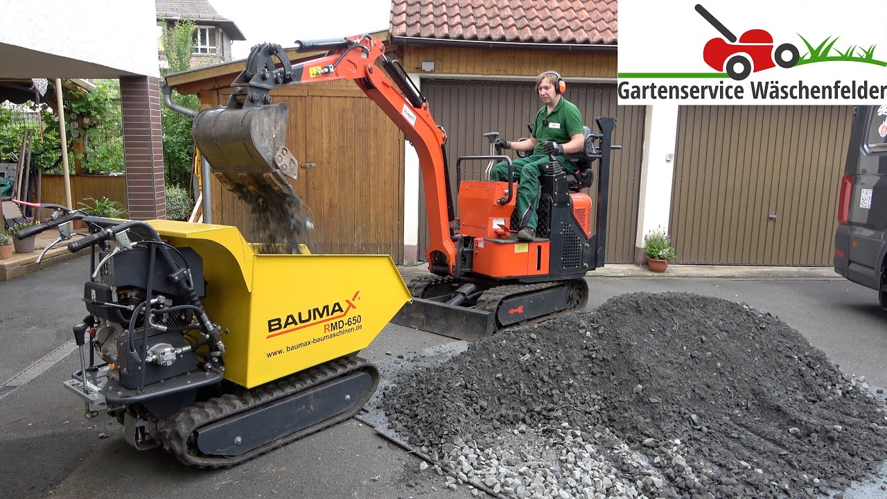 Fundament für Geräteschuppen füllen und planieren 🚧🦺